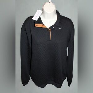 Men’s Cross & Crown Black and Tan Sweater Large